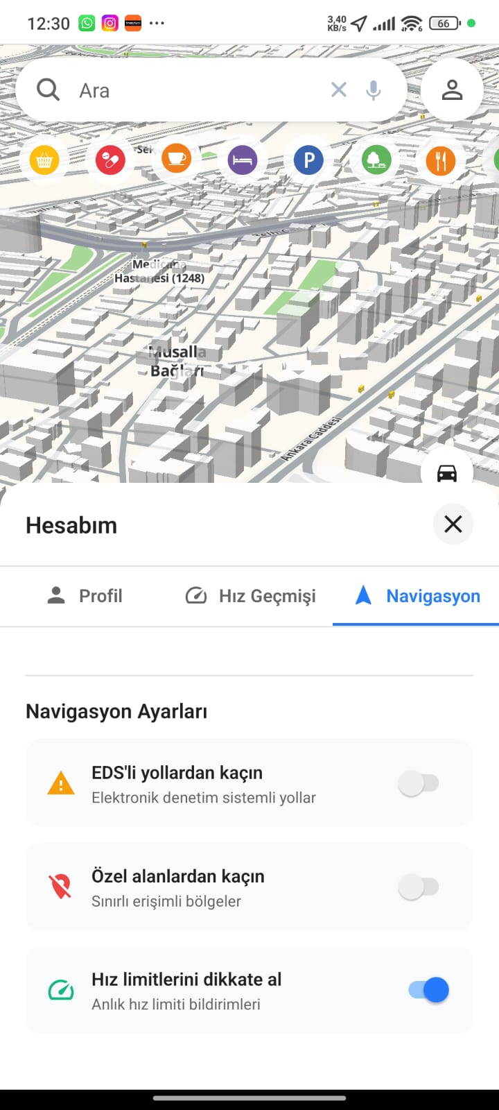 Navigation Settings